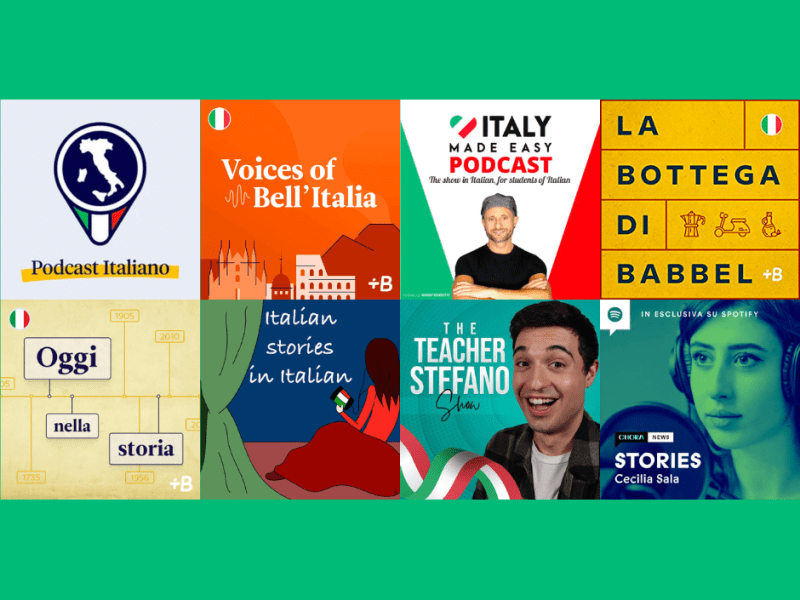 8 amazing podcasts with free transcripts for A1-B2 Italian&nbsp;learners