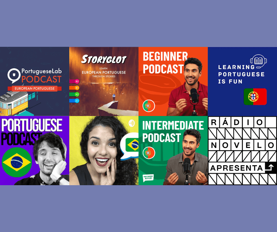 8 excellent podcasts with free transcripts for A1-B2 Portuguese learners