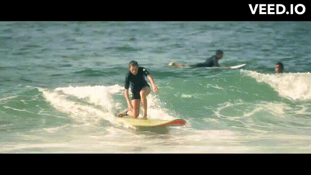 Surfing on Zurriola beach