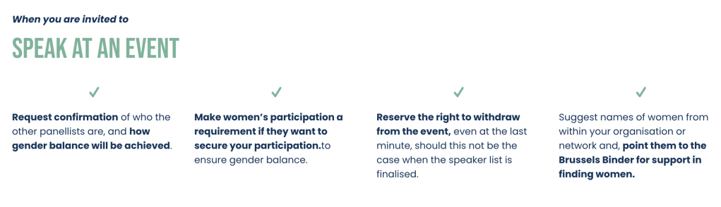 Brussels Binder recommends for invited speakers