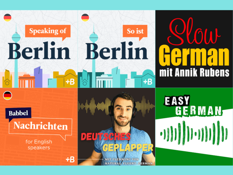 6 great podcasts with free transcripts for A1-B2 German learners