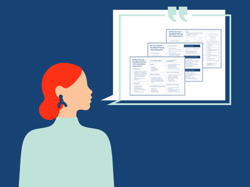 Ace the B2 TELC German speaking exam with these 3 free cheat&nbsp;sheets