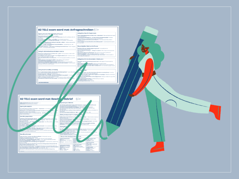 Master the B2 TELC German writing exam with these 3 free cheat&nbsp;sheets