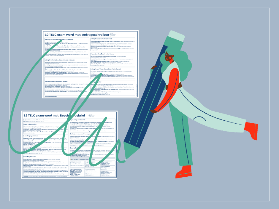 Master the B2 TELC German writing exam with these 3 free cheat&nbsp;sheets